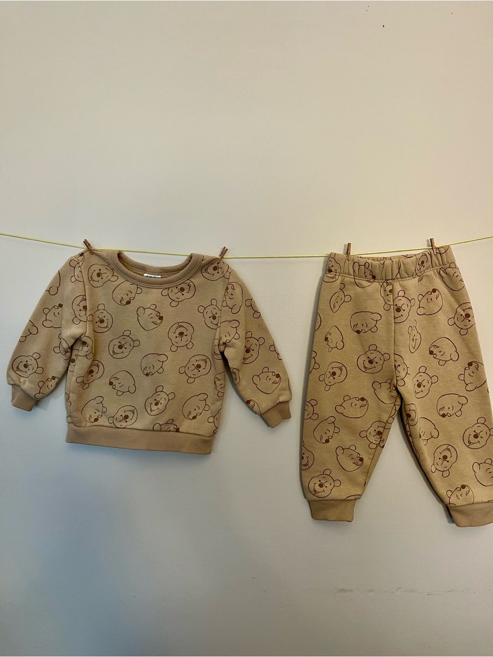 Disney Baby Beige Winnie the Pooh Face Print Top